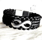 Armband aus Pferdehaar-U04- breite L- mit Infinity Zeichen-Magnetverschluss