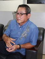辺野古の街づくりにかける思いを語った飯田氏=22日、名護市