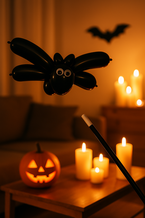 Zauberhafte Herbststimmung mit Kerzenschein, Ballon-Fledermaus und Kinderzauberer – Magie für Familien und Kindergeburtstage im Herbst und Winter