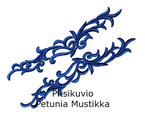 Pitsikuvio Petunia Mustikka