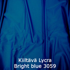Joustava kangas kiiltävä lycra Bright blue 3059