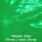 joustava kangas lycra Metallic ZittoVihreä Acid green 1030