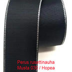 Rusettinauha Musta Hopea