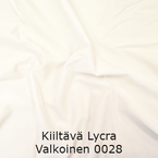 Joustava kangas kiiltävä lycra Valkoinen 0028