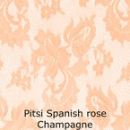 joustava kangas pitsi Spanish rose Champagne