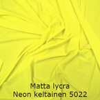 joustava kangas matta lycra neon keltainen 5022