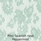 joustava kangas pitsi Spanish rose Peppermint