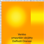 Verkko ympyrän ympyrän liukuvärjätty Daffodil Oranssi