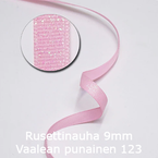 Rusettinauha Vaalean punainen