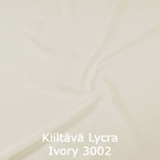 Joustava kangas kiiltävä lycra Ivory 3002