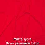 joustava kangas matta lycra neon punainen 5036