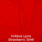 Joustava kangas kiiltävä lycra Strawberry 3049