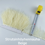 Strutsinhöyhennauha beige