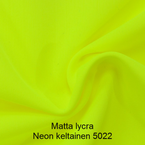 joustava kangas matta lycra neon keltainen 5022