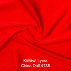 Joustava kangas kiiltävä lycra China doll 4138