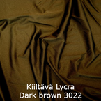 Joustava kangas kiiltävä lycra Dark Brown 3022