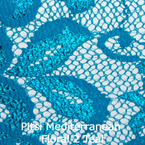 joustava kangas pitsi Mediterranean Floral 2 Teal