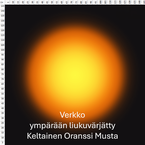 Verkko ympyrän liukuvärjätty Keltainen Oranssi Musta