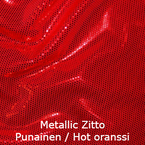 joustava kangas lycra Metallic Zitto Punainen Hot oranssi 1006