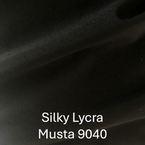joustava kangas silkkinen lycra 9040 Musta