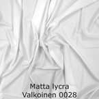 joustava kangas matta lycra valkoinen 0028