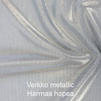 joustava kangas Metallic Verkko Harmaa Hopea