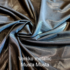 joustava kangas Metallic Verkko Musta