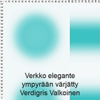 Verkko ympyrän ympyrään liukuvärjätty Verdigris Valkoinen