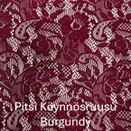 joustava kangas pitsi Köynnösruusu Burgundy