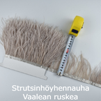 Strutsinhöyhennauha vaalean ruskea