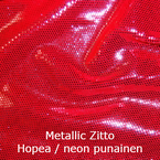 joustava kangas lycra Metallic Zitto Hopea Punainen 1037