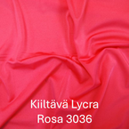 Joustava kangas kiiltävä lycra Cerise Rosa 3036