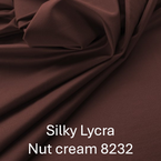 joustava kangas silkkinen lycra 8232 Nut cream