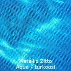 joustava kangas lycra Metallic Zitto Aqua Turkoosi 1012