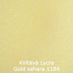 Joustava kangas kiiltävä lycra Gold sahara 1184