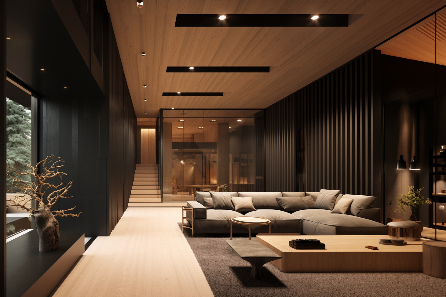 Moderner Chalet-Stil – Malerarbeiten Berlin Black and Wood