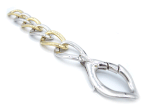 bracciale catena grande donna in oro bicolore 18 kt codice : IS983GB