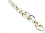 Bracciale da donna a catena maglia ovale bicolore in oro 18 kt IS978GB 