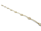 Bracciale donna in oro giallo 18 kt semirigido con pavè di zirconi codice: IS989G