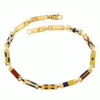 Bracciale in oro giallo 18kt con bandierine codice: 803321724747 