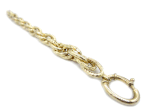 bracciale donna catena ritorto con maglie ovali lucide e godronate in oro giallo 18 kt 
