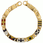 Bracciale in oro giallo 18kt con bandierine codice: 80332172474753