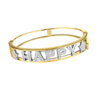 bracciale in argento dorato donna personalizzato con nome codice: AR973G