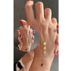 Baciamano con stelle in oro giallo 18kt IS1205BM