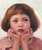 ノリコミシマの描く人物画、油絵、norico mishima’s portrait oil painting.