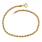 Bracciali donna in oro giallo 18 kt  maglia a fune 