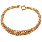 Bracciale maglia bizantina in oro giallo 18kt