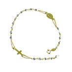 Bracciali Rosario in oro bicolore con Madonna Miracolosa prezzi