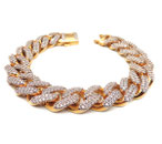 Bracciale Groumette con zirconi in oro 18 kt IS1204G
