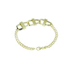 Bracciale donna classico in oro giallo 18 kt a catena con maglie lucide e lavorate codice: BR944G